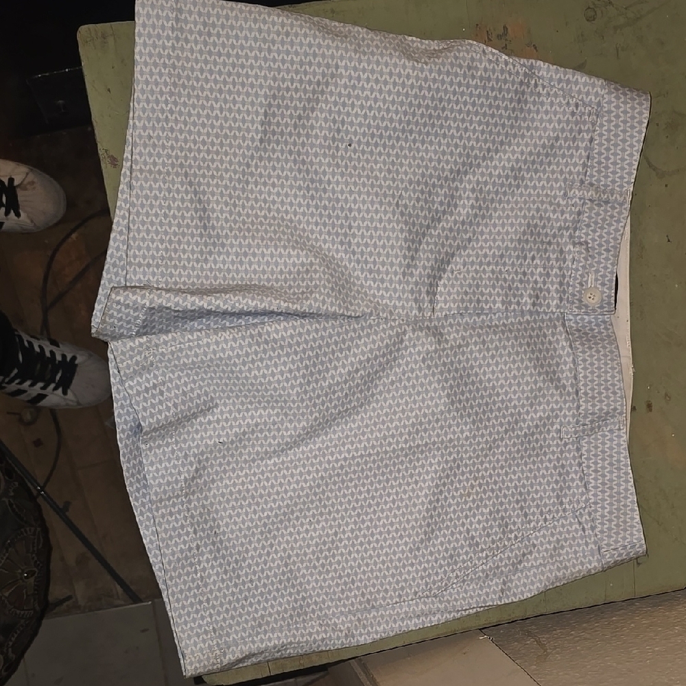 Chic Brooks Brothers Light Blue Patterned Shorts